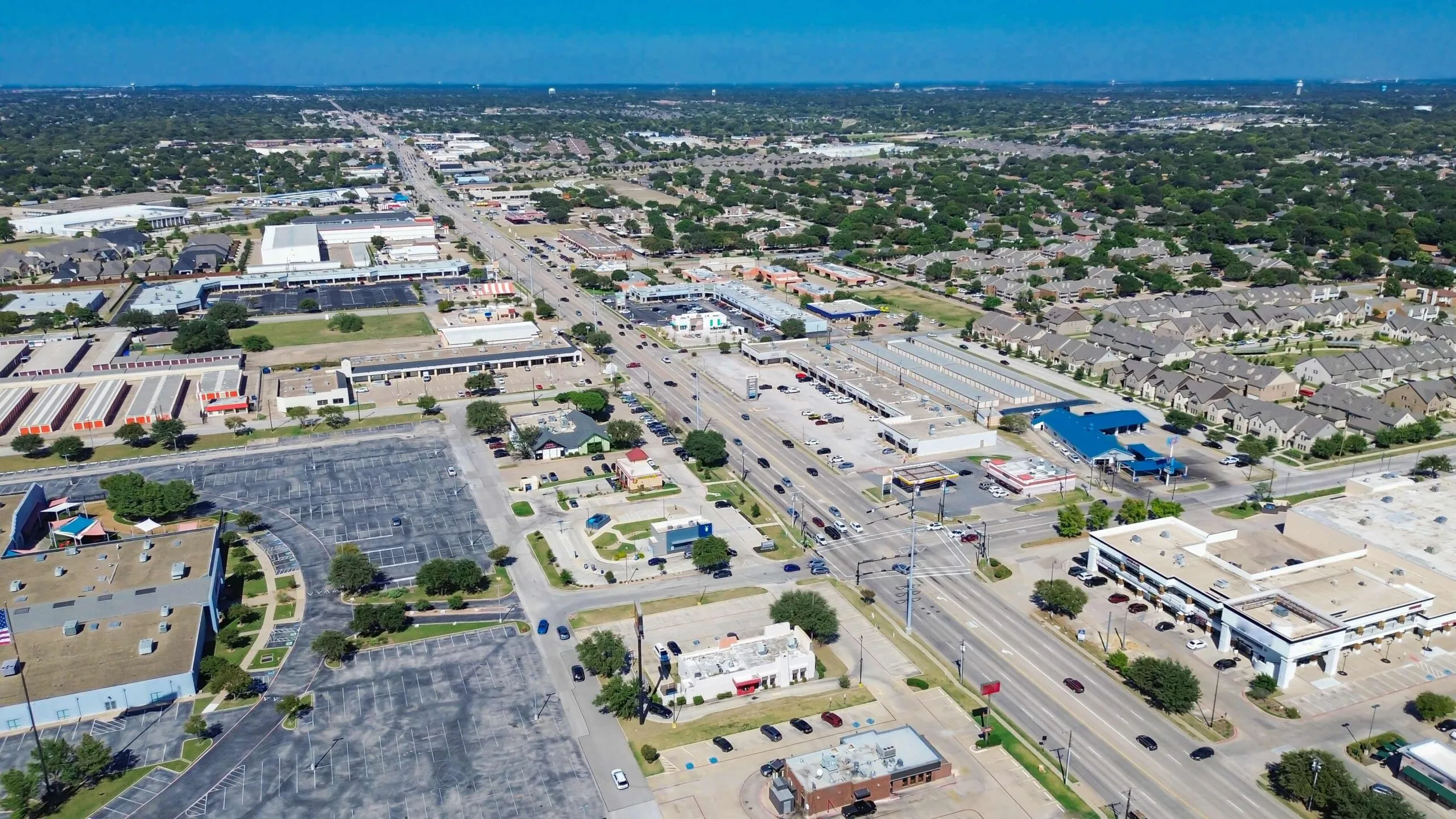 Traffic on US-75 in McKinney, TX, the corridor with the most reported crashes