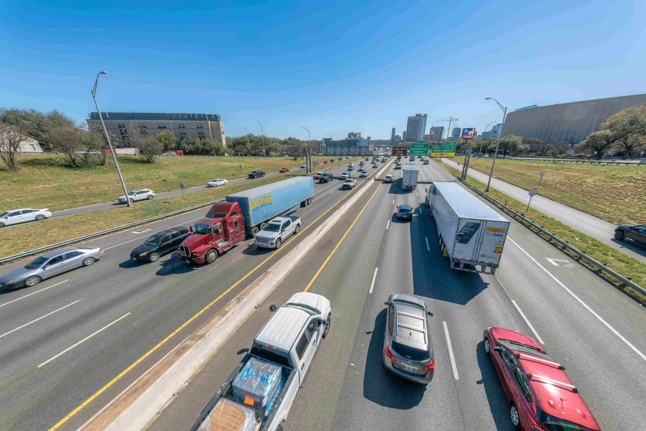 Pedestrian Safety And Accident Claims In Sherman, Tx • Texas Highway Interstate Traffic American Scaled Texas Highway Traffic Illustrating AtFault Insurance Rules For Fort Worth Crashes